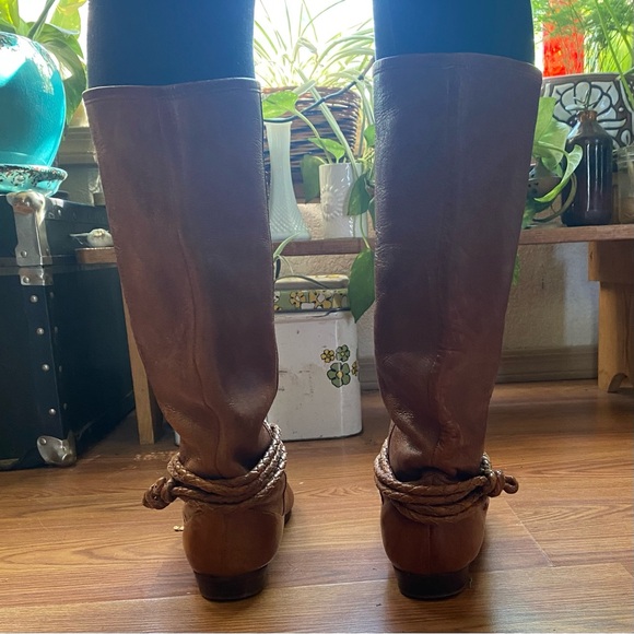 VTG US Polo Assn. Genuine Leather Riding Boots. Size 7. Pull on. Caramel Brown. - Picture 14 of 16